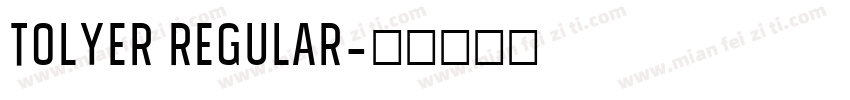 Tolyer Regular字体转换